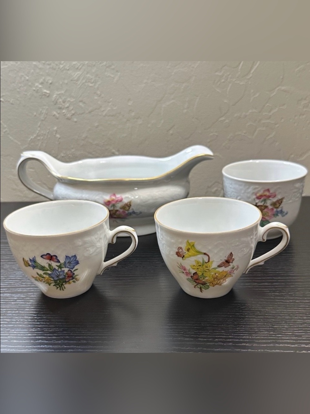 Christineholm Vestergaard von Wright Aglais Cardui High Quality Porcelain 4pc